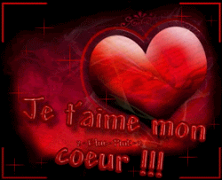 Gif animé je t'aime mon coeur